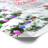 Poster Père Noël et rennes (Coin)