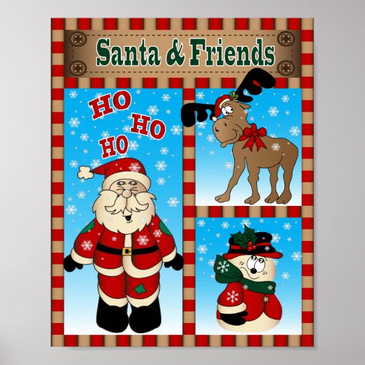 Poster Père Noël et ses amis d'hiver (Devant)