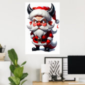 Poster Père Noël - Evil Twin | Art AI (Bureau à domicile)