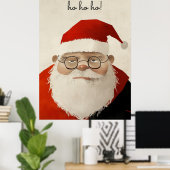 Poster Père Noël fatigué (Bureau à domicile)