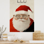 Poster Père Noël fatigué (Cuisine)