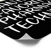 Poster Père Noël Favori de technicien en pharmacie corres (Coin)