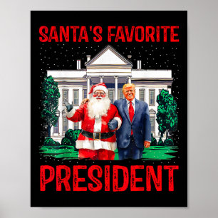 Poster Père Noël Favori Président Père Noël Trump Danser