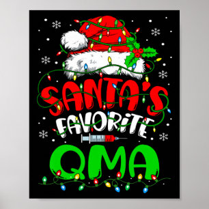 Poster Père Noël Favorite Qma Christmas Qualifié d'aide M