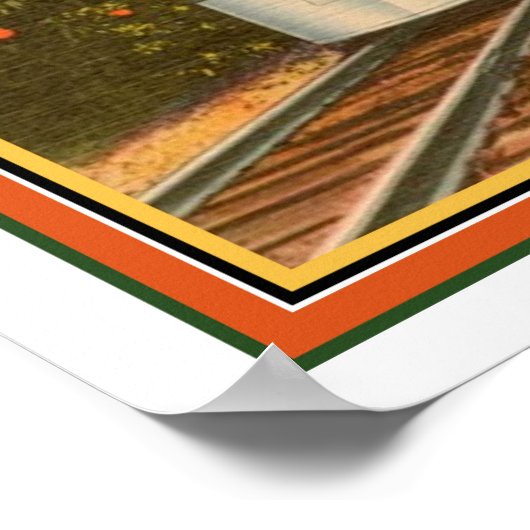 Poster père Noël Fe Chef/Orange Groves 1940 (Coin)