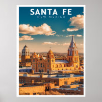 Père Noël Fe New Mexico Retro Travel