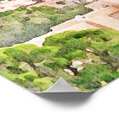 Poster PÈRE NOËL FE Nouveau Mexique Skyline Mariage Bienv (Coin)