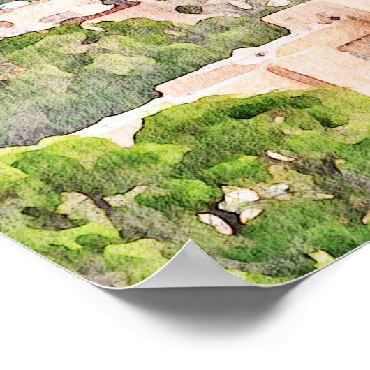 Poster PÈRE NOËL FE Nouveau Mexique Skyline Mariage Bienv (Coin)