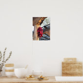 Poster Père Noël Fe Red Chili Ristras Corbal New Mexico P (Cuisine)