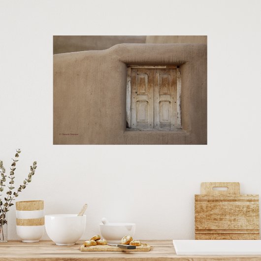 Poster père Noël Fe Window (Cuisine)