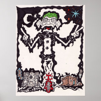 Poster père Noël fe zozobra