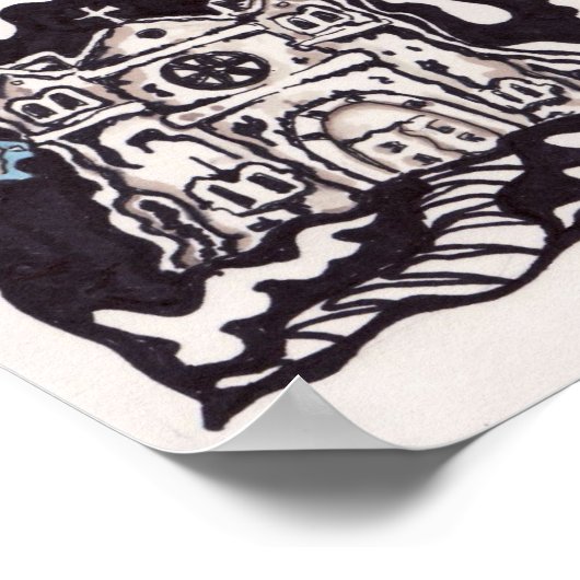 Poster père Noël fe zozobra (Coin)