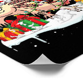 Poster Père Noël French Bulldog équitation Axolotl Christ (Coin)