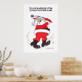 Poster Père Noël golfing ! (Cuisine)