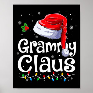 Poster Père Noël Grammy Xmas Santa tenue assortie de Noël