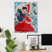 Poster Père Noël Helper Christmas (Bureau à domicile)