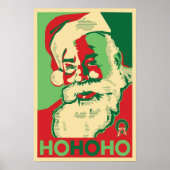 Poster père Noël - HoHoHo (Devant)