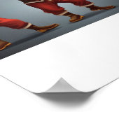 Poster père Noël ivre exécutant une danse de bouchon (Coin)