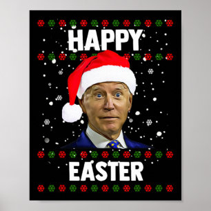 Poster Père Noël Joe Biden Joyeux Noël Pâques moche Sweat