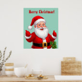 Poster Père Noël joyeux (Cuisine)
