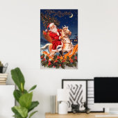 Poster Père Noël Joyeux Noël (Bureau à domicile)