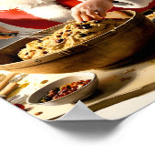 Poster Père Noël Making Fruitcake (Coin)