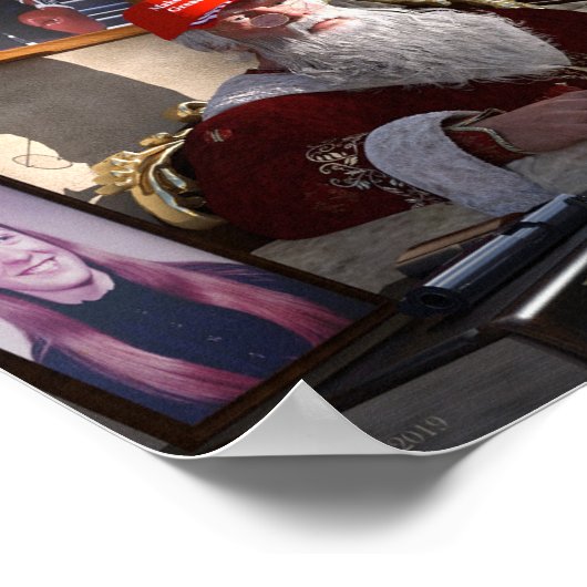 Poster Père Noël Man Cave (Coin)