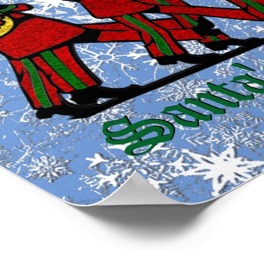 Poster Père Noël Marching Band (Coin)