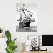 Poster Père Noël Maria (Bureau à domicile)