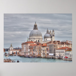 Poster Père Noël Maria della Salute, Venise Italie