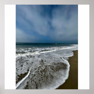 Poster Père Noël Monica Beach en automne.