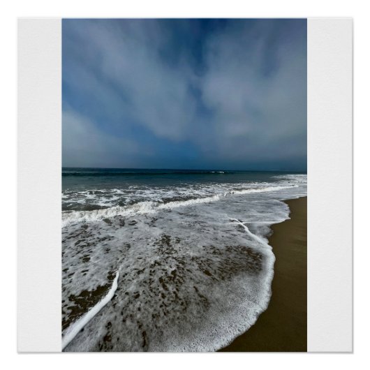 Poster Père Noël Monica Beach en automne. (Devant)
