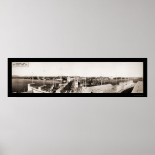 Poster Père Noël Monica CA Ocean Park Photo 1914