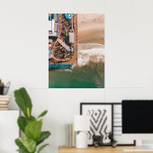 POSTER PÈRE NOËL MONICA PIER, CALIFORNIE - VUE AÉRIENNE (Bureau à domicile)