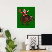 Poster Père Noël Monte Un Ours (Bureau à domicile)
