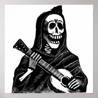 Père Noël Muerte (Faucheuse Mexicaine) Jouant de l
