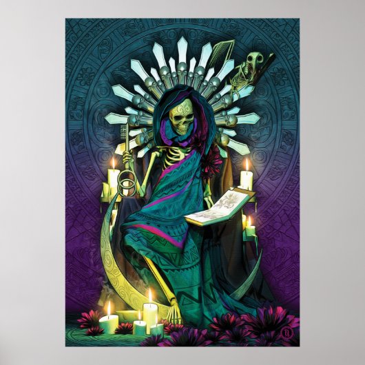Poster Père Noël Muerte Tarot - La Haute Prêtre (Devant)