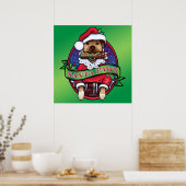 Poster Père Noël Paws (Cuisine)