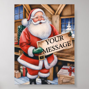 Poster Père Noël Personal Message Board : A Christmas Kee