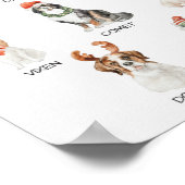 Poster Père Noël petits aides Chien Noël (Coin)