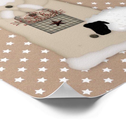 Poster Père Noël primitif (Coin)