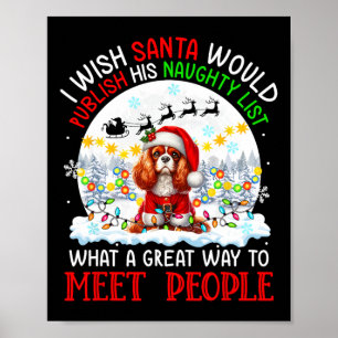 Poster Père Noël Publier la liste des vilains Cavalier Ki
