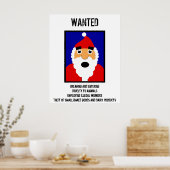 Poster Père Noël Recherché (Cuisine)