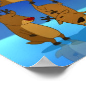 Poster Père Noël & Reindeer (Coin)
