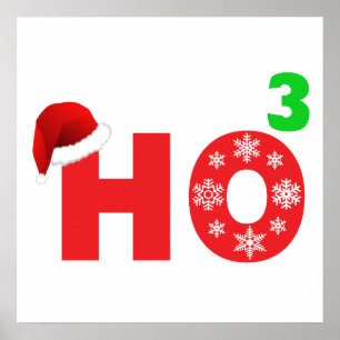 Poster Père Noël rit à noël