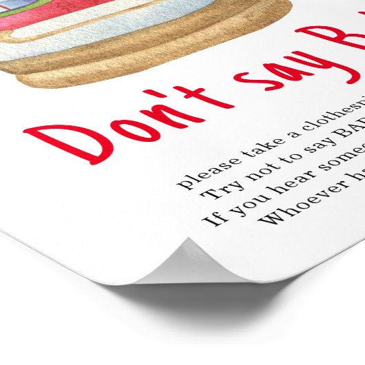 Poster Père Noël sled - Ne dis pas bébé (Coin)