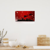 Poster Père Noël Sleigh (Cuisine)