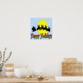 Poster père Noël Sleigh (Cuisine)