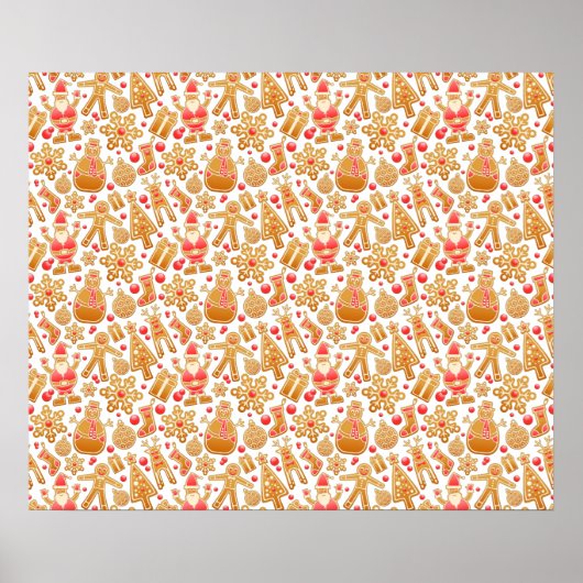 Poster Père Noël & Snowman Gingerbread Noël Cookies (Devant)