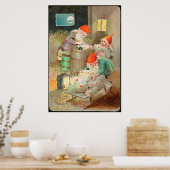 Poster Père Noël suédoise de Noël (par Jenny Nyström) (Cuisine)